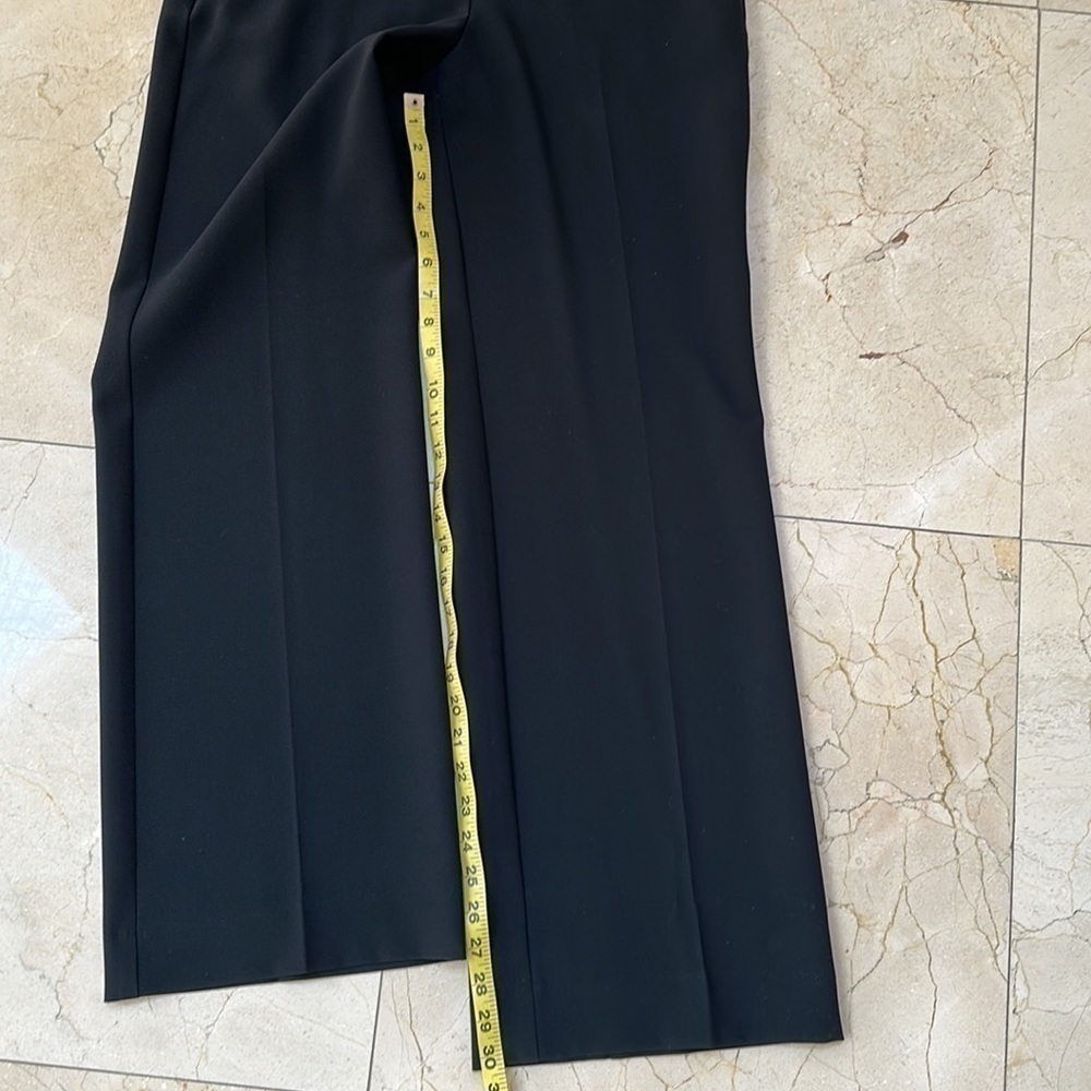 St. John black slacks. Size 8. Shiny waistband. Crepe.​​​​​​​​​​​​​​​​​​​​​​ - Picture 7 of 11